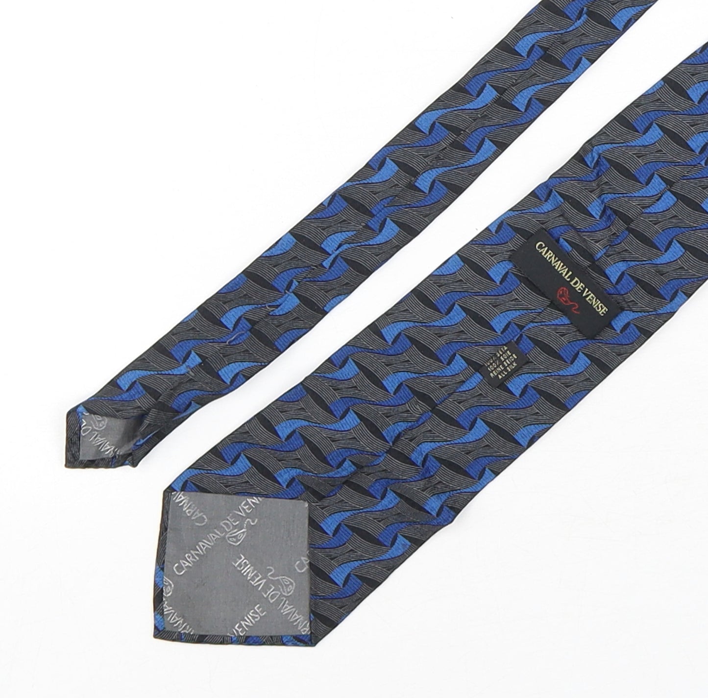 Carnaval De Venise  Mens Multicoloured Geometric Silk Pointed Tie One Size