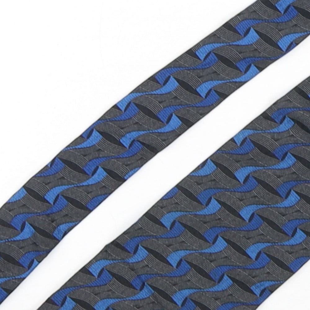 Carnaval De Venise  Mens Multicoloured Geometric Silk Pointed Tie One Size