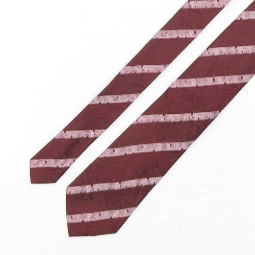 Codice Uomo Mens Purple Striped Silk Pointed Tie One Size