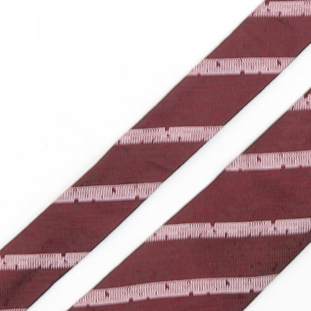 Codice Uomo Mens Purple Striped Silk Pointed Tie One Size