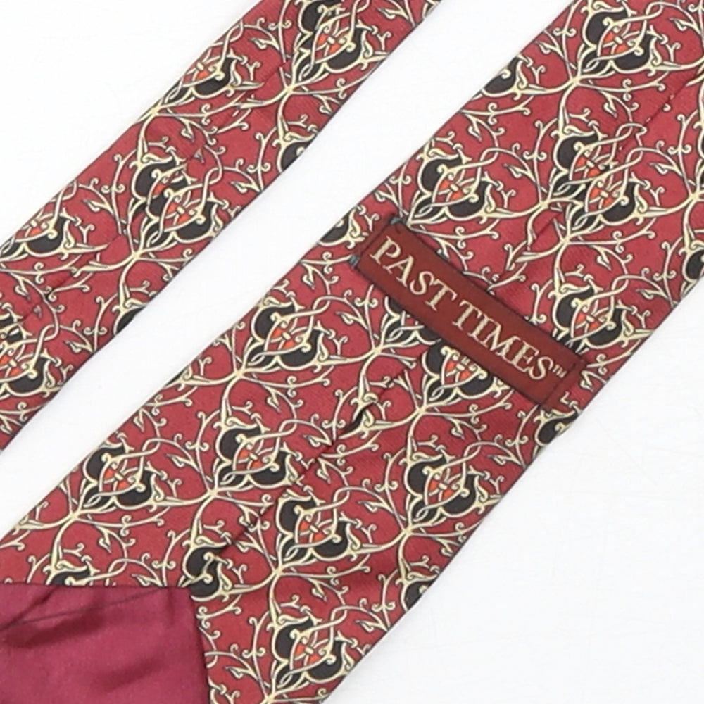 Past Times  Mens Multicoloured Geometric Polyester Pointed Tie One Size