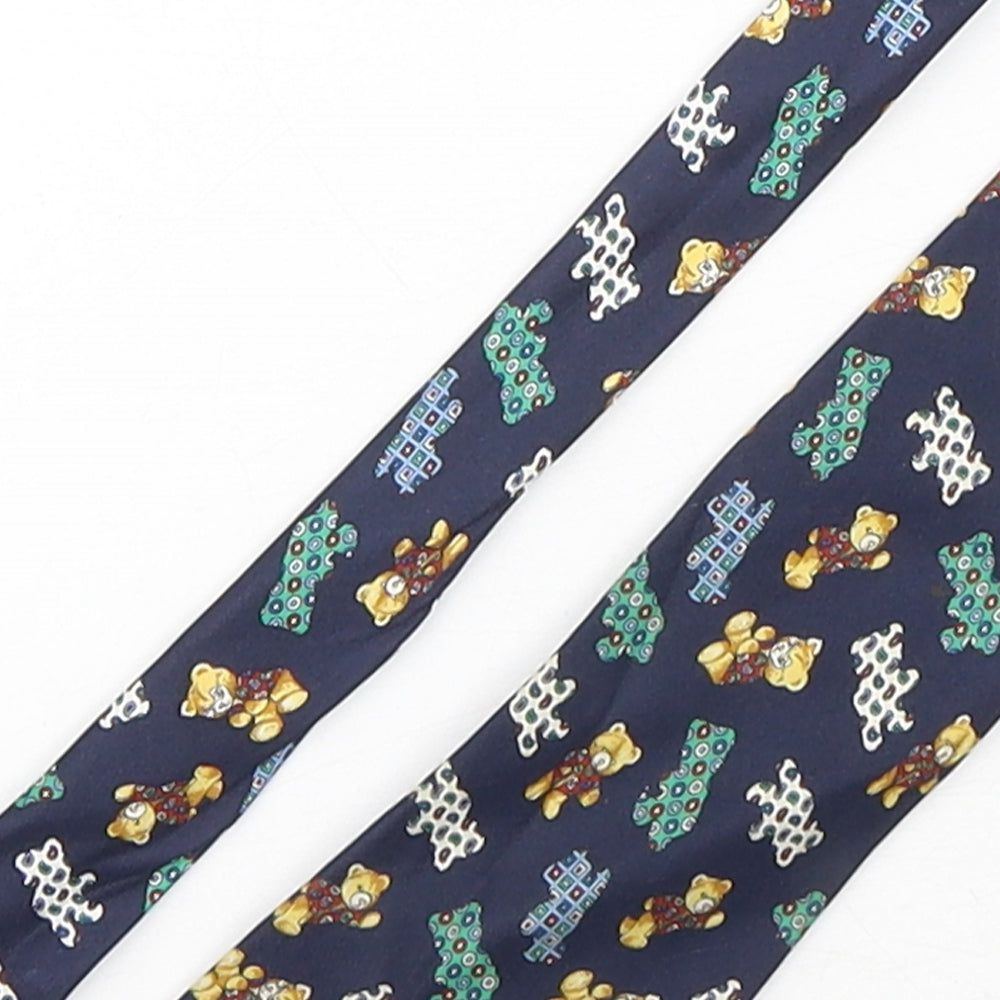 Austin Reed Mens Multicoloured Geometric Silk Pointed Tie One Size - Teddy Bears