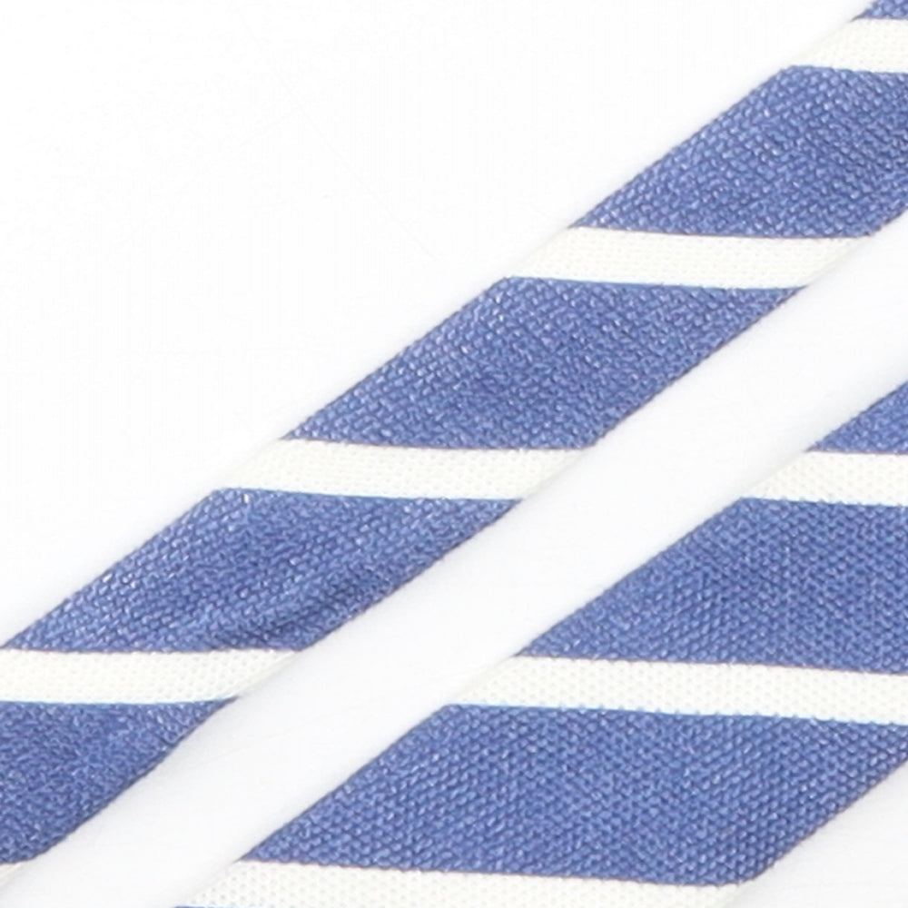 Massimo Dutti Mens Multicoloured Striped Cotton Pointed Tie One Size