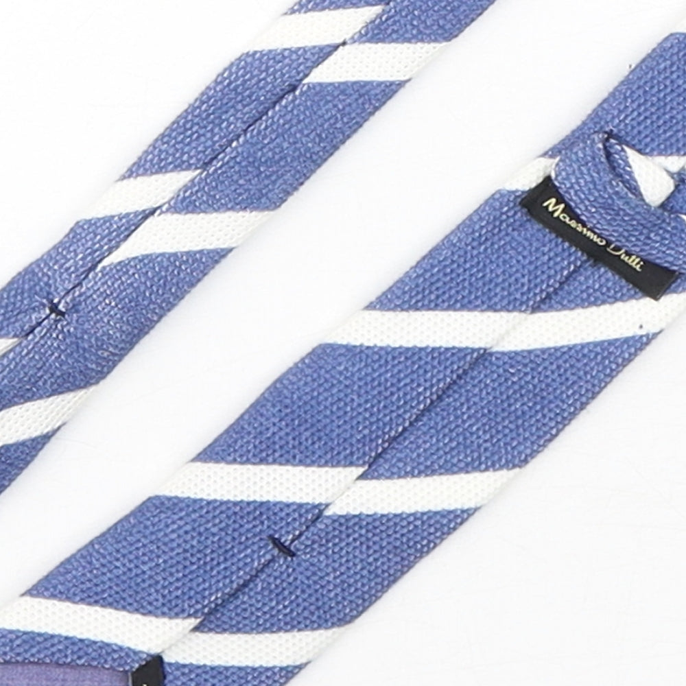 Massimo Dutti Mens Multicoloured Striped Cotton Pointed Tie One Size