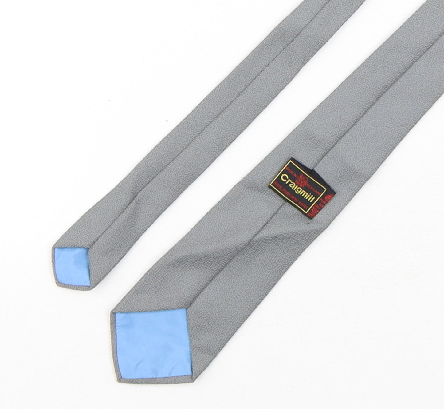 Craigmill Mens Grey  Wool Pointed Tie One Size