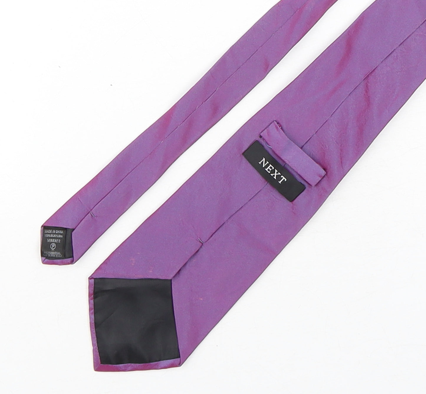 NEXT Mens Purple  Silk Pointed Tie One Size