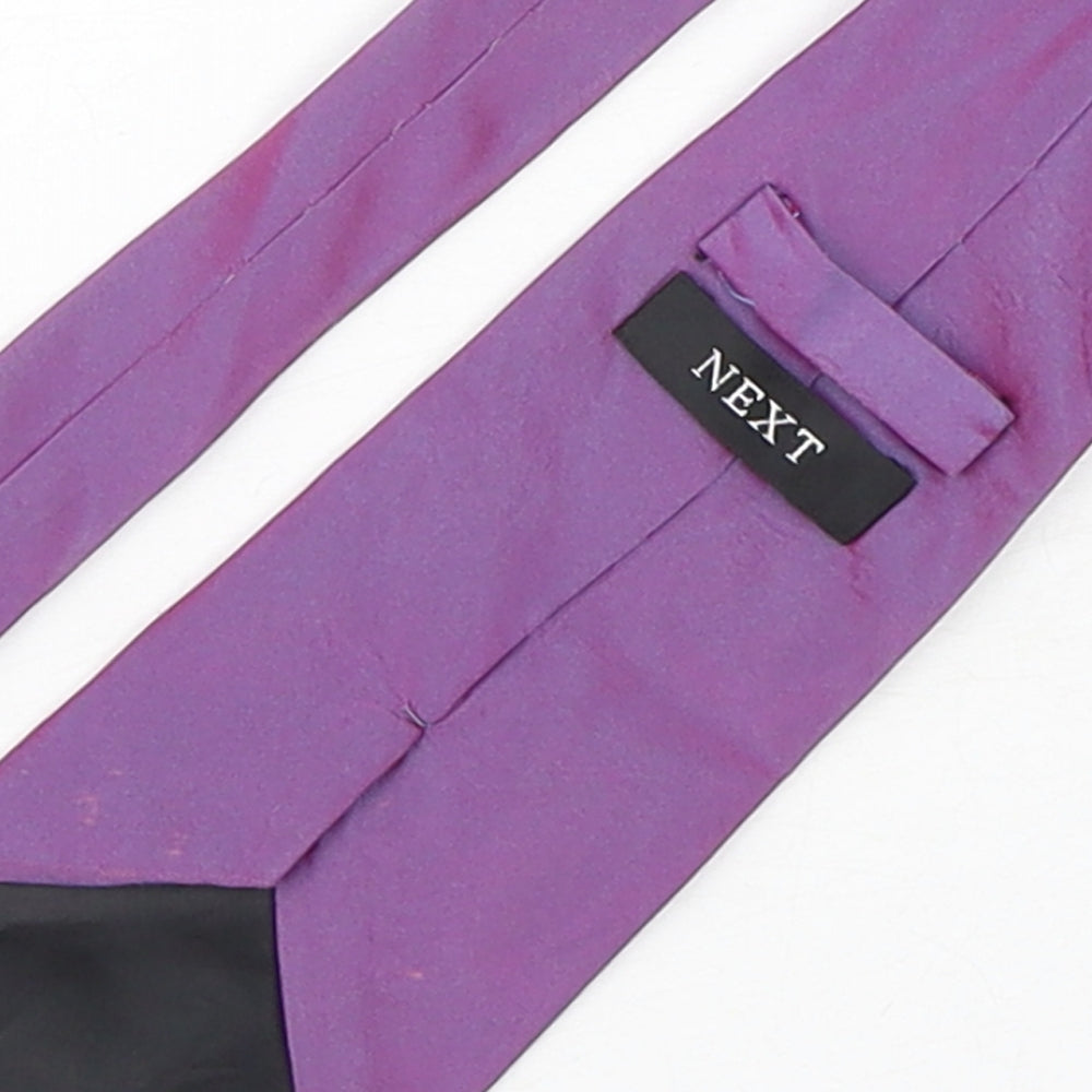NEXT Mens Purple  Silk Pointed Tie One Size