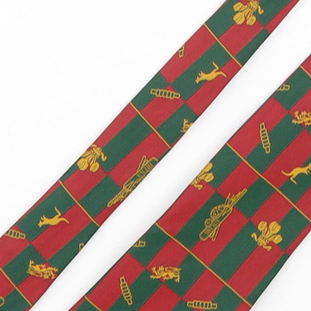 Triad  Mens Multicoloured Plaids & Checks Polyester Pointed Tie One Size