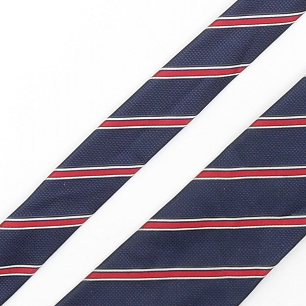 Marks and Spencer Mens Multicoloured Striped Polyester Pointed Tie One Size