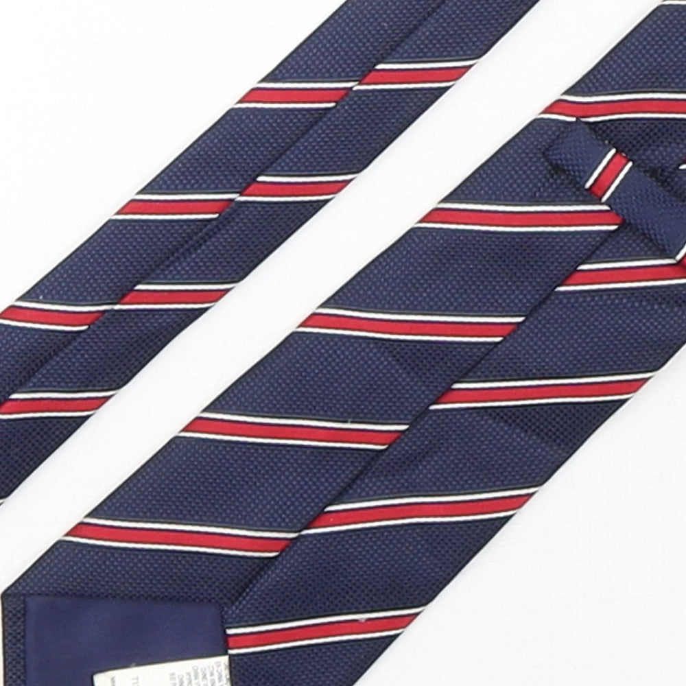 Marks and Spencer Mens Multicoloured Striped Polyester Pointed Tie One Size