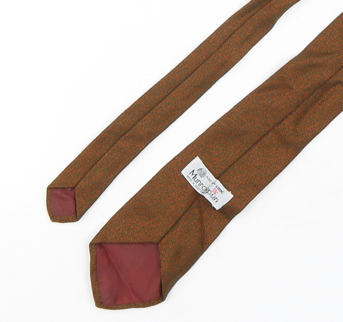 Munrospun  Mens Brown  Wool Pointed Tie One Size