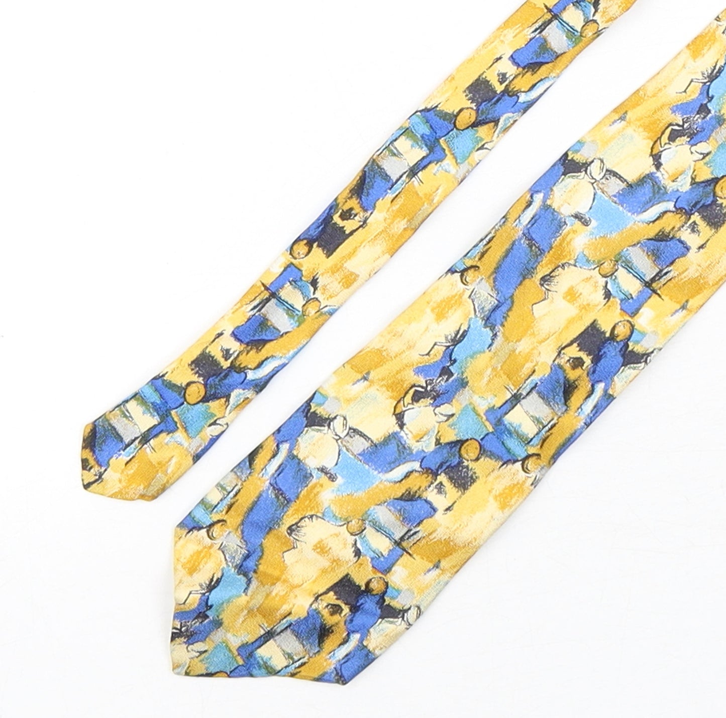 Charleston Mens Multicoloured Geometric Silk Pointed Tie One Size