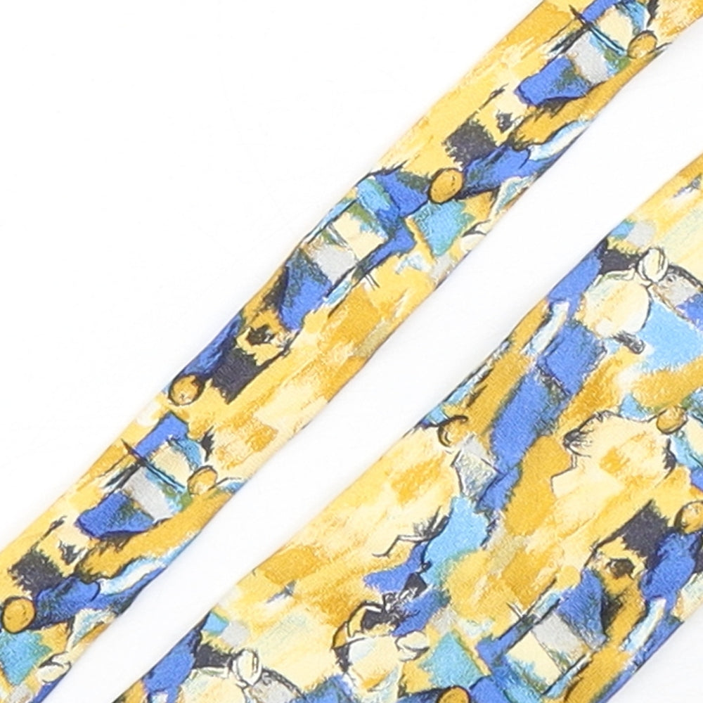 Charleston Mens Multicoloured Geometric Silk Pointed Tie One Size