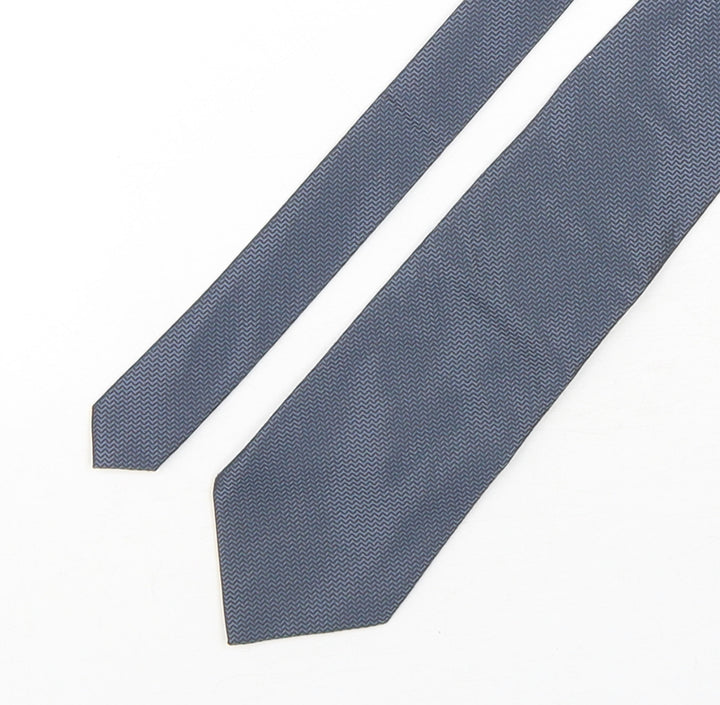 Greenwoods Mens Blue Polyester Pointed Tie One Size