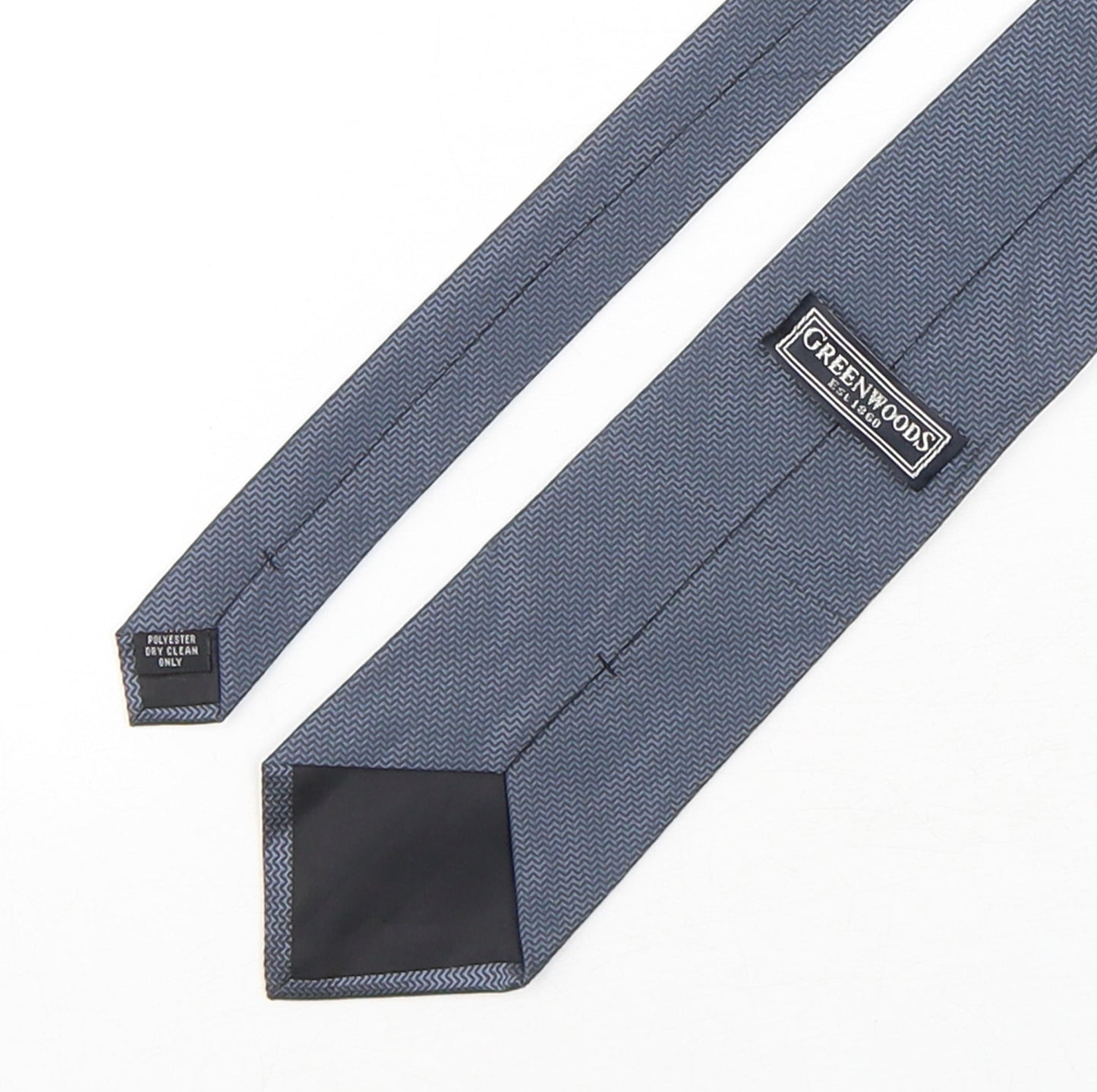 Greenwoods Mens Blue  Polyester Pointed Tie One Size