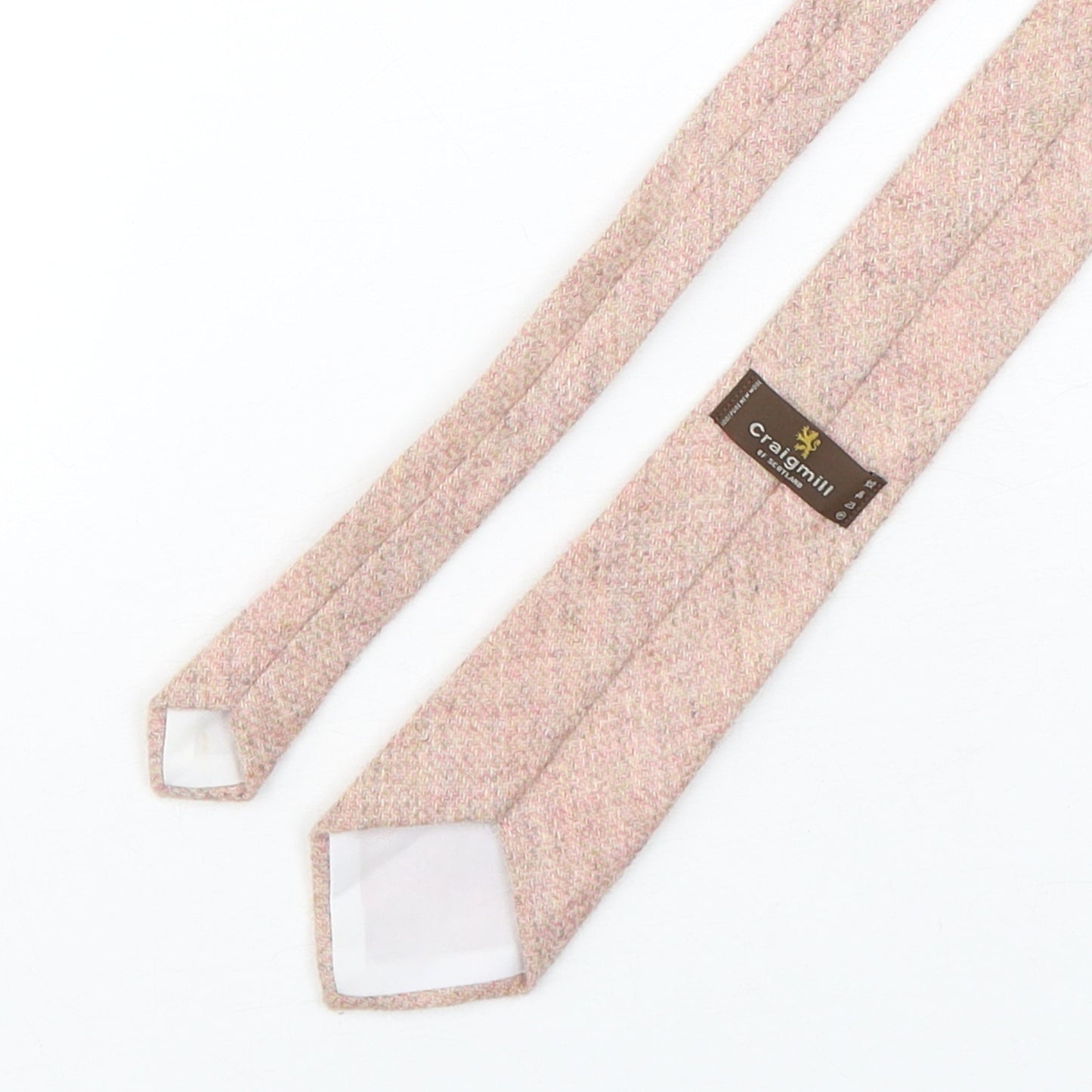 Craigmill Mens Pink  Wool Pointed Tie One Size