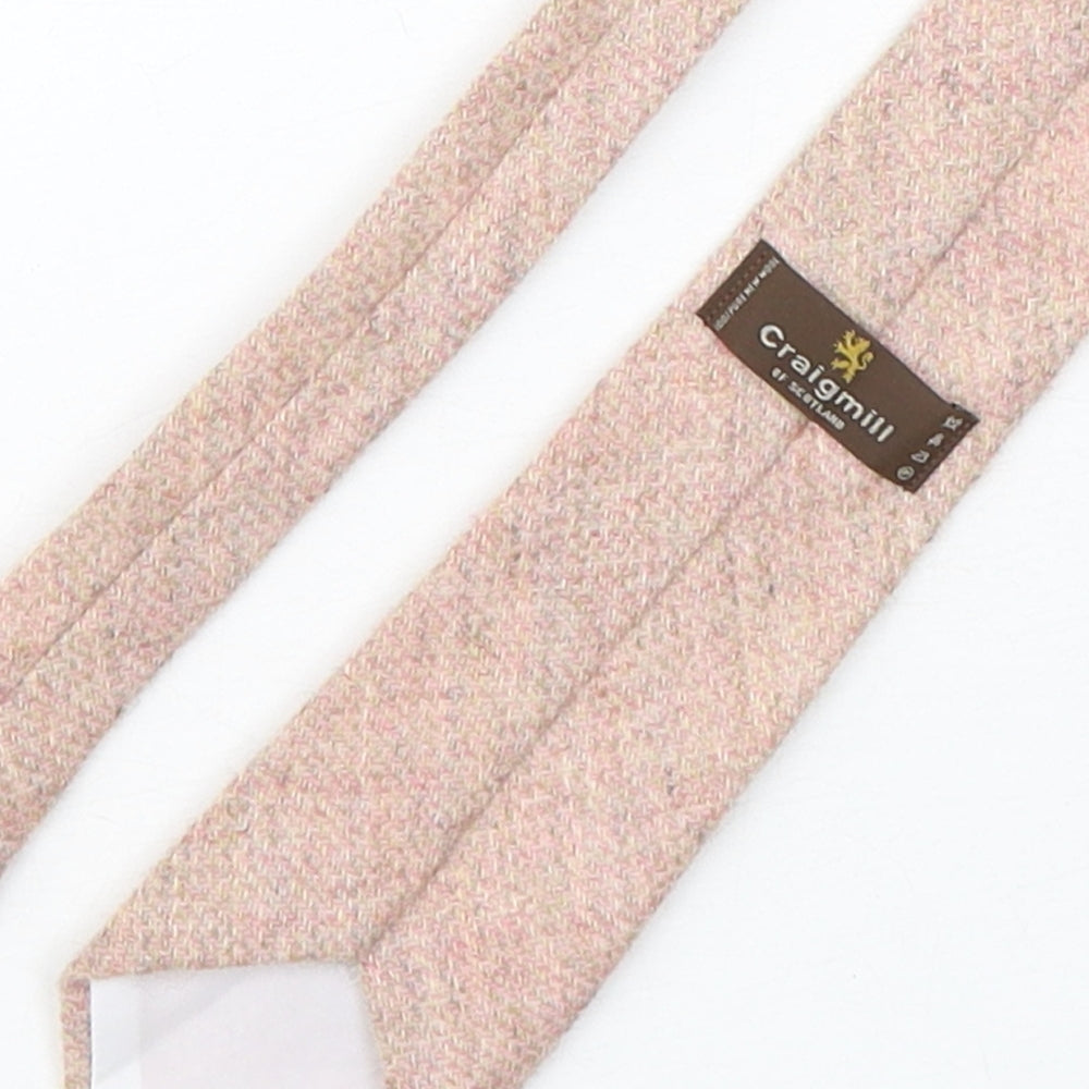 Craigmill Mens Pink  Wool Pointed Tie One Size