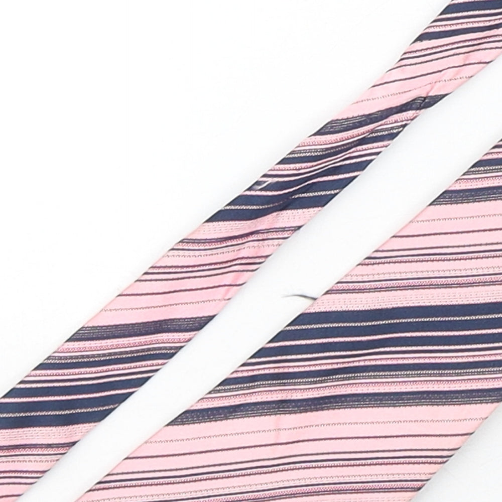 Alexander Julian  Mens Multicoloured Striped Silk Pointed Tie One Size