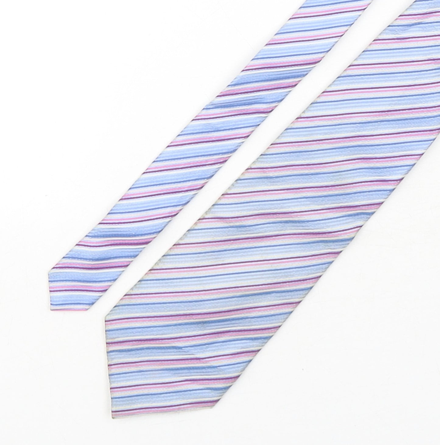 Dehavilland Mens Multicoloured Striped Silk Pointed Tie One Size