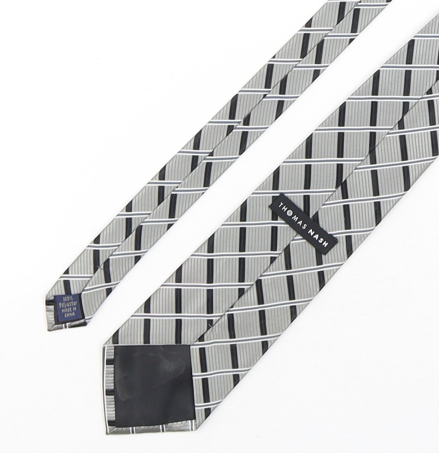 Thomas Nash  Mens Multicoloured Plaids & Checks Polyester Pointed Tie One Size