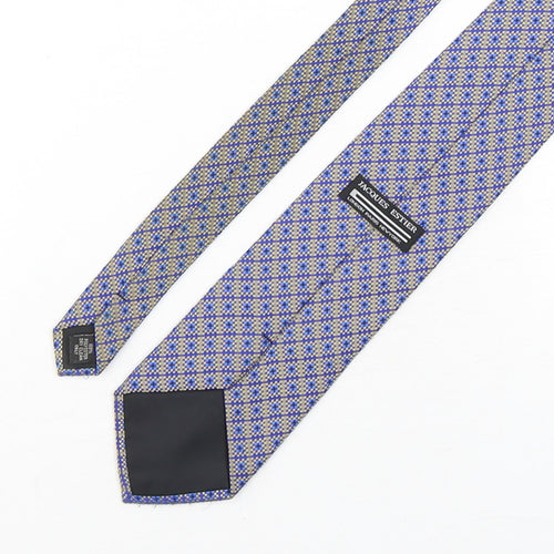 Jacques Estier  Mens Multicoloured Geometric Polyester Pointed Tie One Size