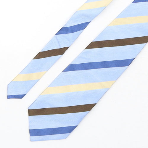 Voux  Mens Multicoloured Striped Silk Pointed Tie One Size