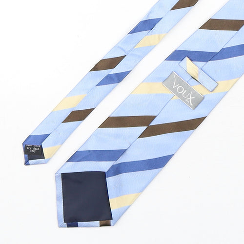 Voux  Mens Multicoloured Striped Silk Pointed Tie One Size