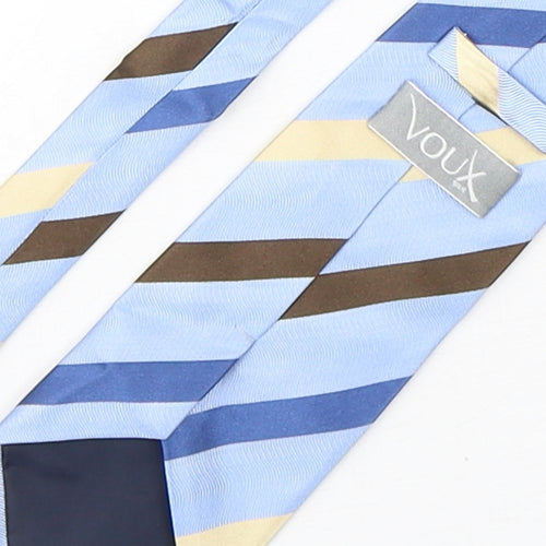 Voux  Mens Multicoloured Striped Silk Pointed Tie One Size