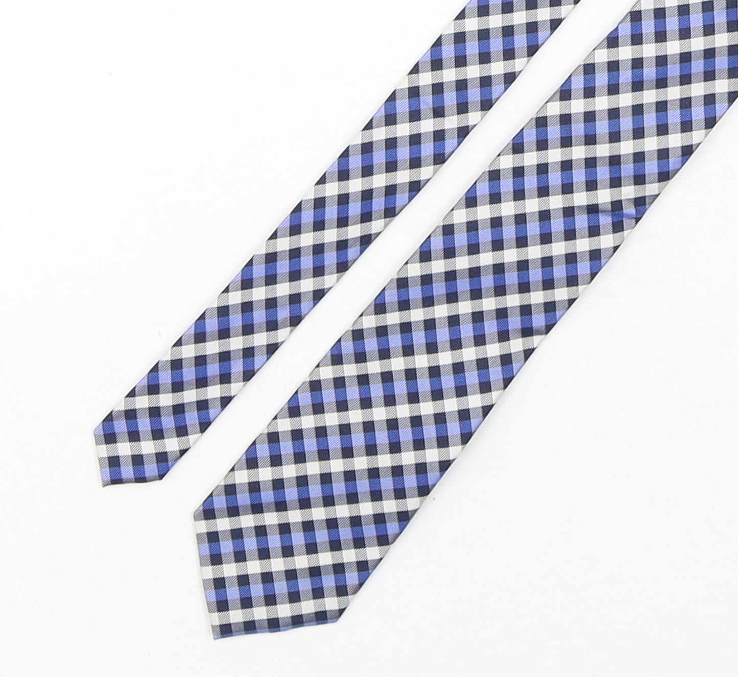 Broadbent's & Boothroyd's Mens Multicoloured Plaids & Checks Silk Pointed Tie One Size
