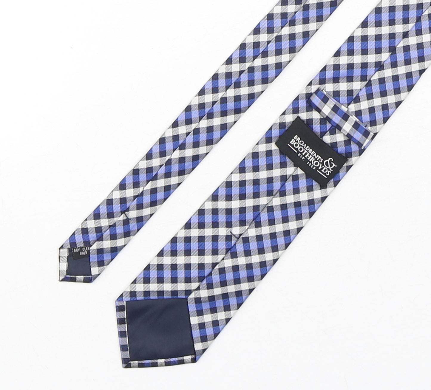 Broadbent's & Boothroyd's Mens Multicoloured Plaids & Checks Silk Pointed Tie One Size