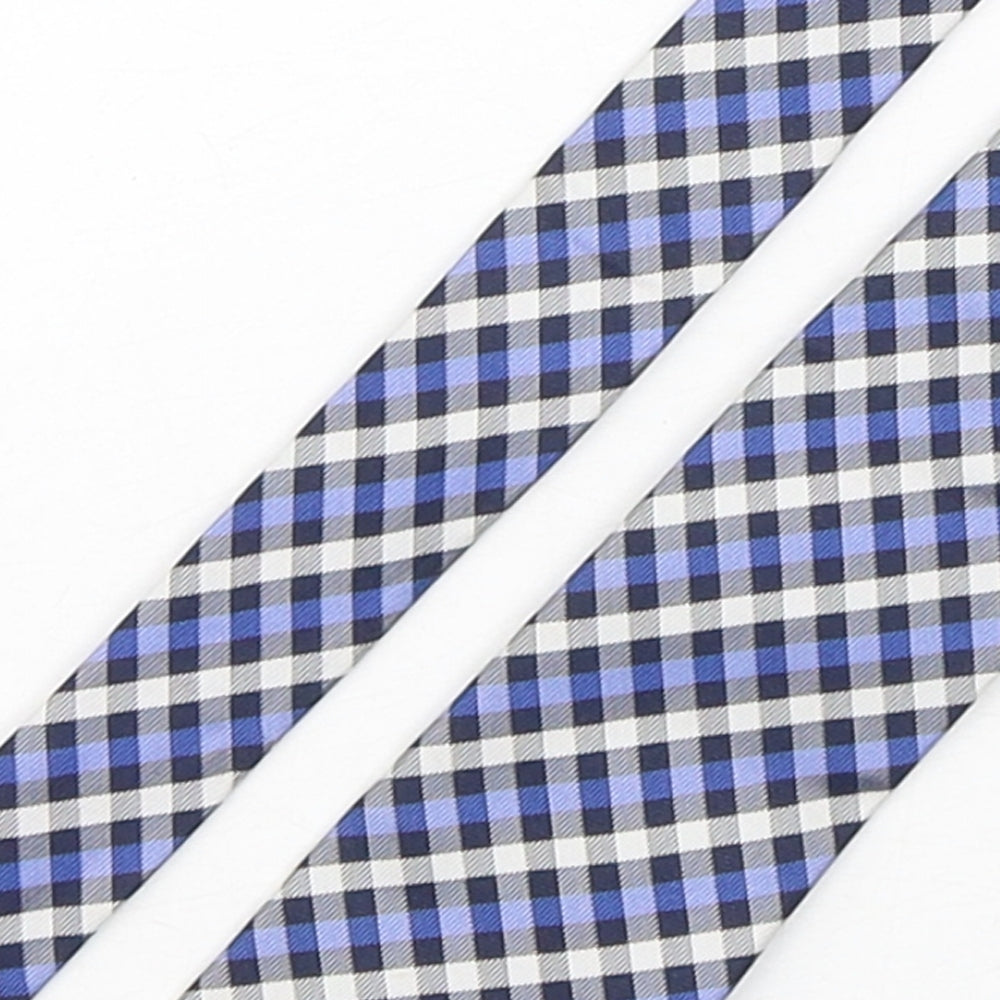 Broadbent's & Boothroyd's Mens Multicoloured Plaids & Checks Silk Pointed Tie One Size
