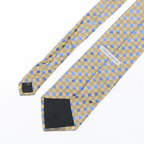 Tom English  Mens Multicoloured Plaids & Checks Silk Pointed Tie One Size