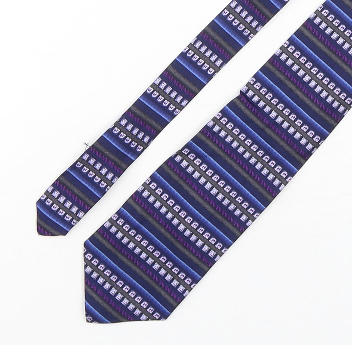 Debenhams Mens Multicoloured Geometric Silk Pointed Tie One Size
