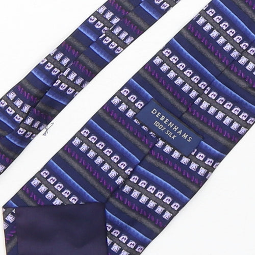 Debenhams  Mens Multicoloured Geometric Silk Pointed Tie One Size
