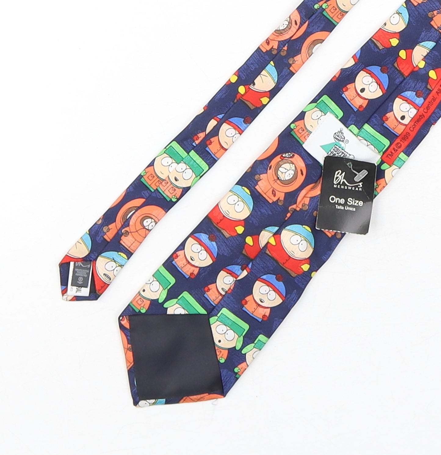 BHS Mens Multicoloured Geometric Polyester Pointed Tie One Size - South Park