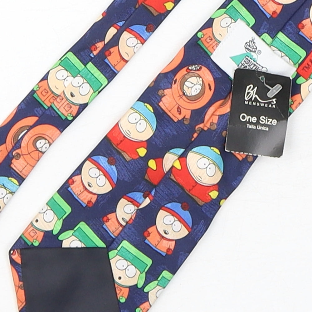 BHS Mens Multicoloured Geometric Polyester Pointed Tie One Size - South Park