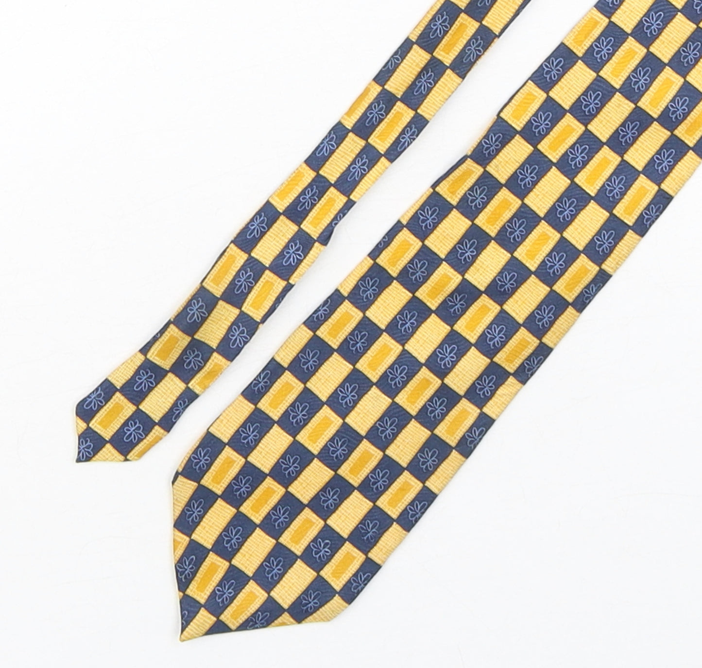 Van Heusen  Mens Multicoloured Plaids & Checks Silk Pointed Tie One Size