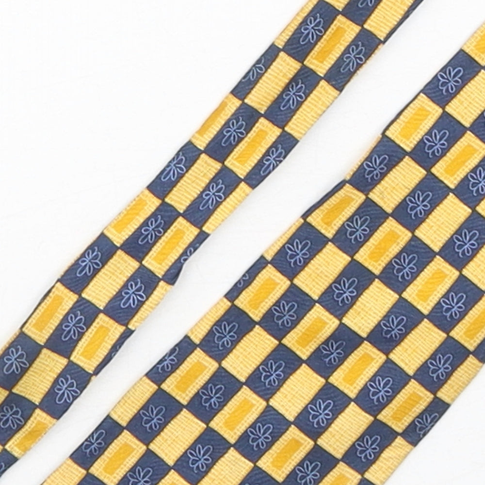 Van Heusen  Mens Multicoloured Plaids & Checks Silk Pointed Tie One Size