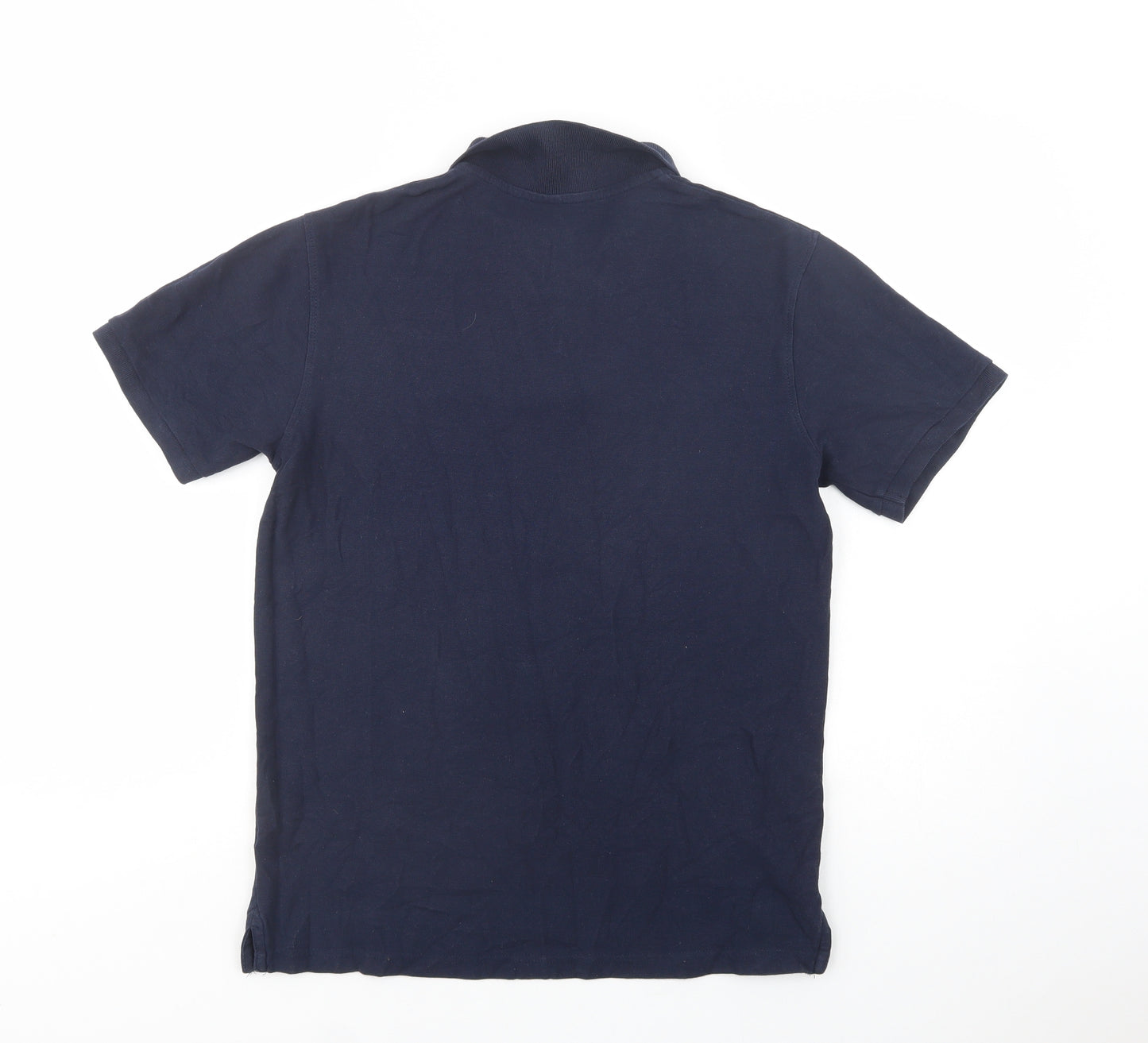 Dunnes Stores Mens Blue  Cotton  Polo Size S Collared Button