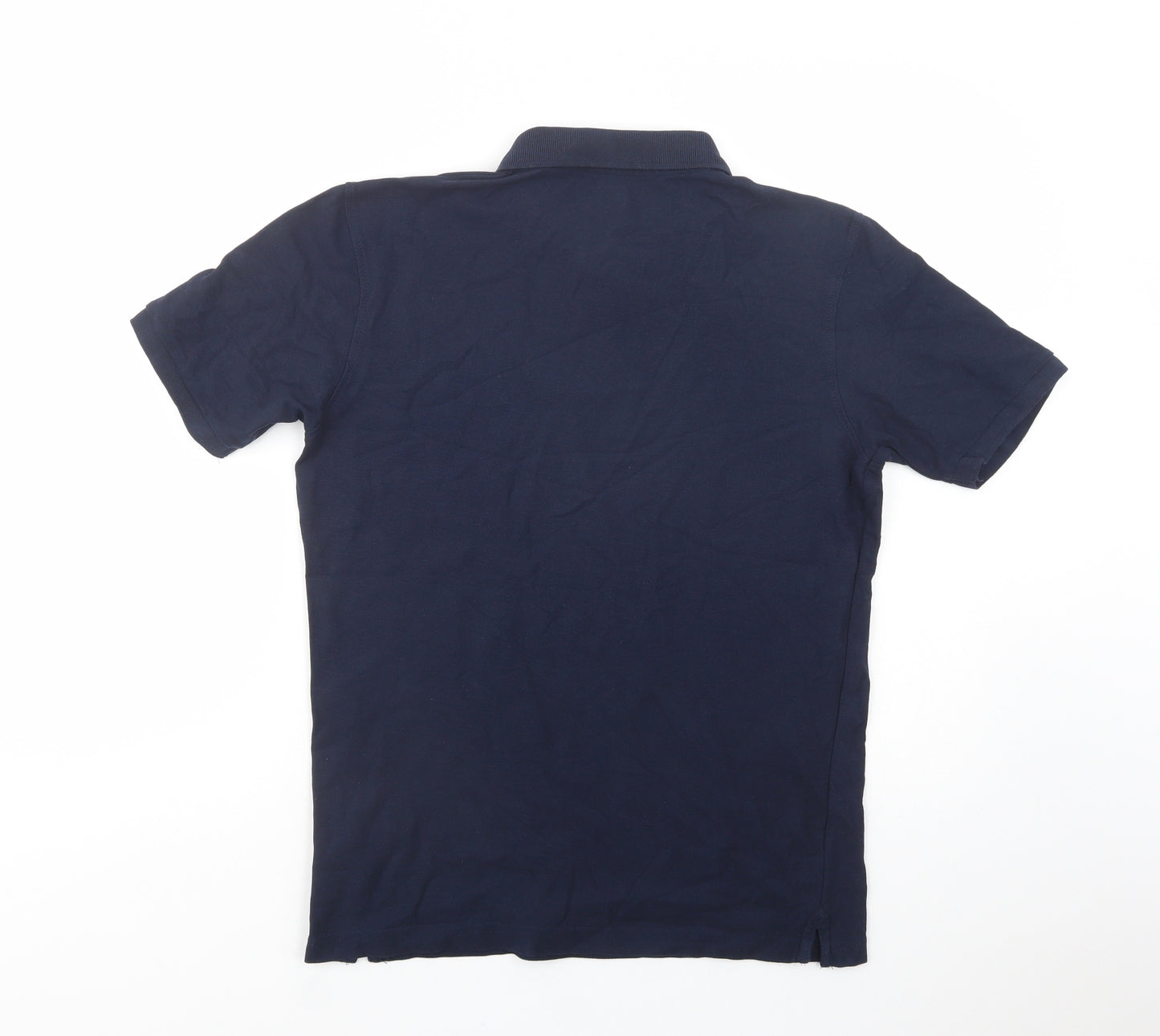 Dunnes Stores Mens Blue  Cotton  Polo Size S Collared Button