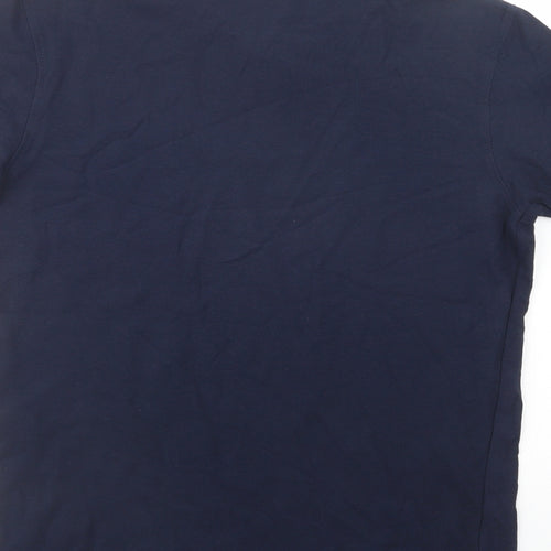 Dunnes Stores Mens Blue  Cotton  Polo Size S Collared Button