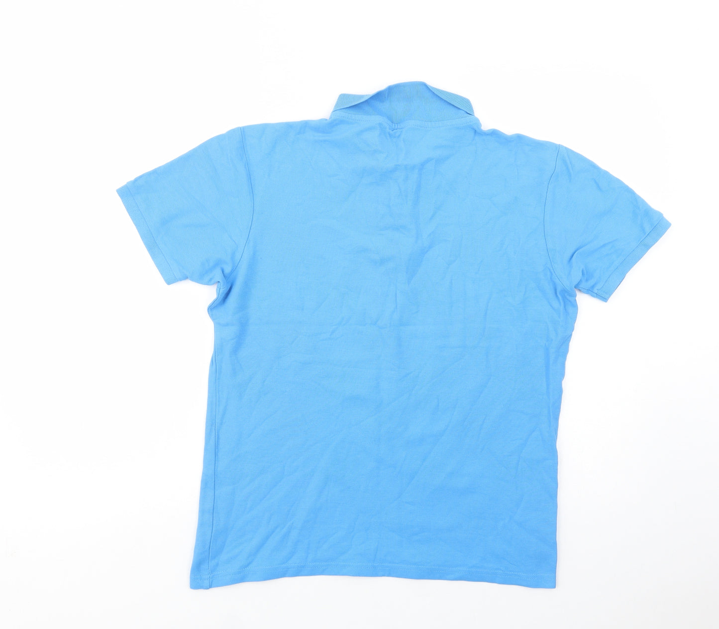 Primark Mens Blue  Cotton  Polo Size M Collared Button