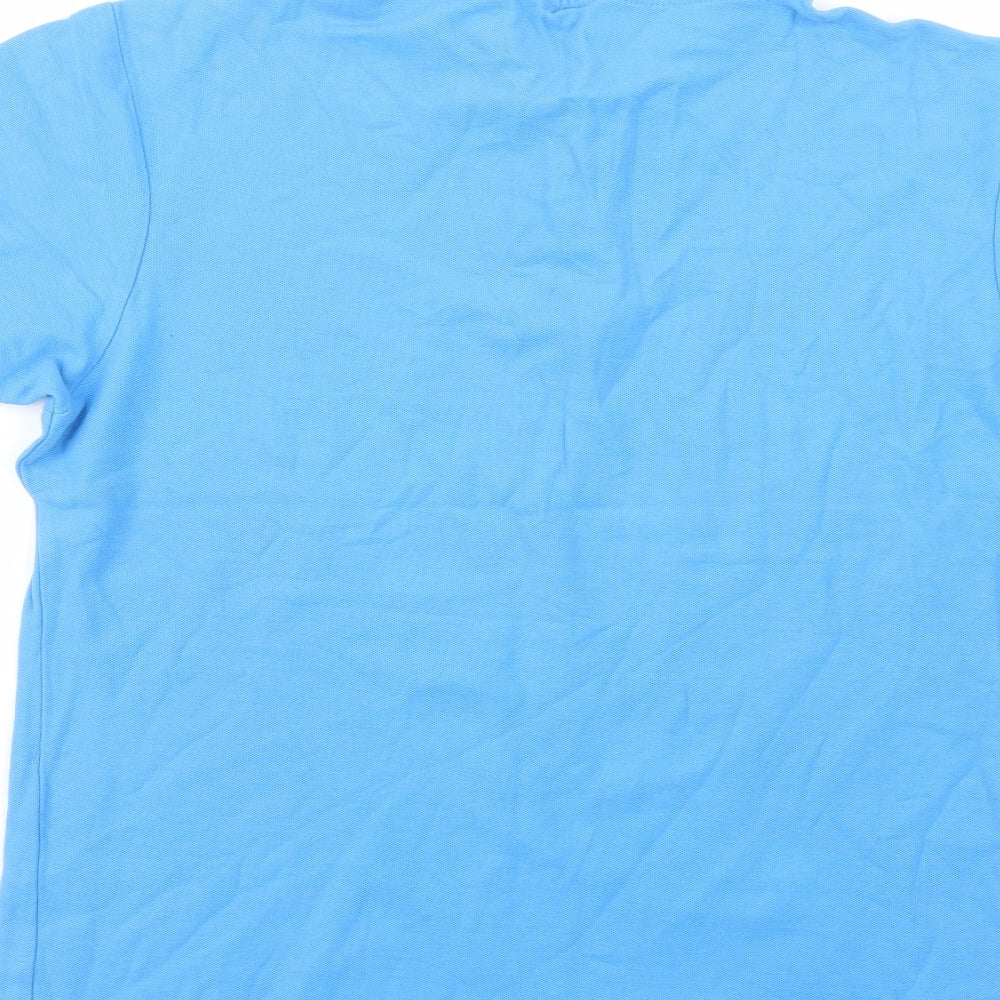 Primark Mens Blue  Cotton  Polo Size M Collared Button