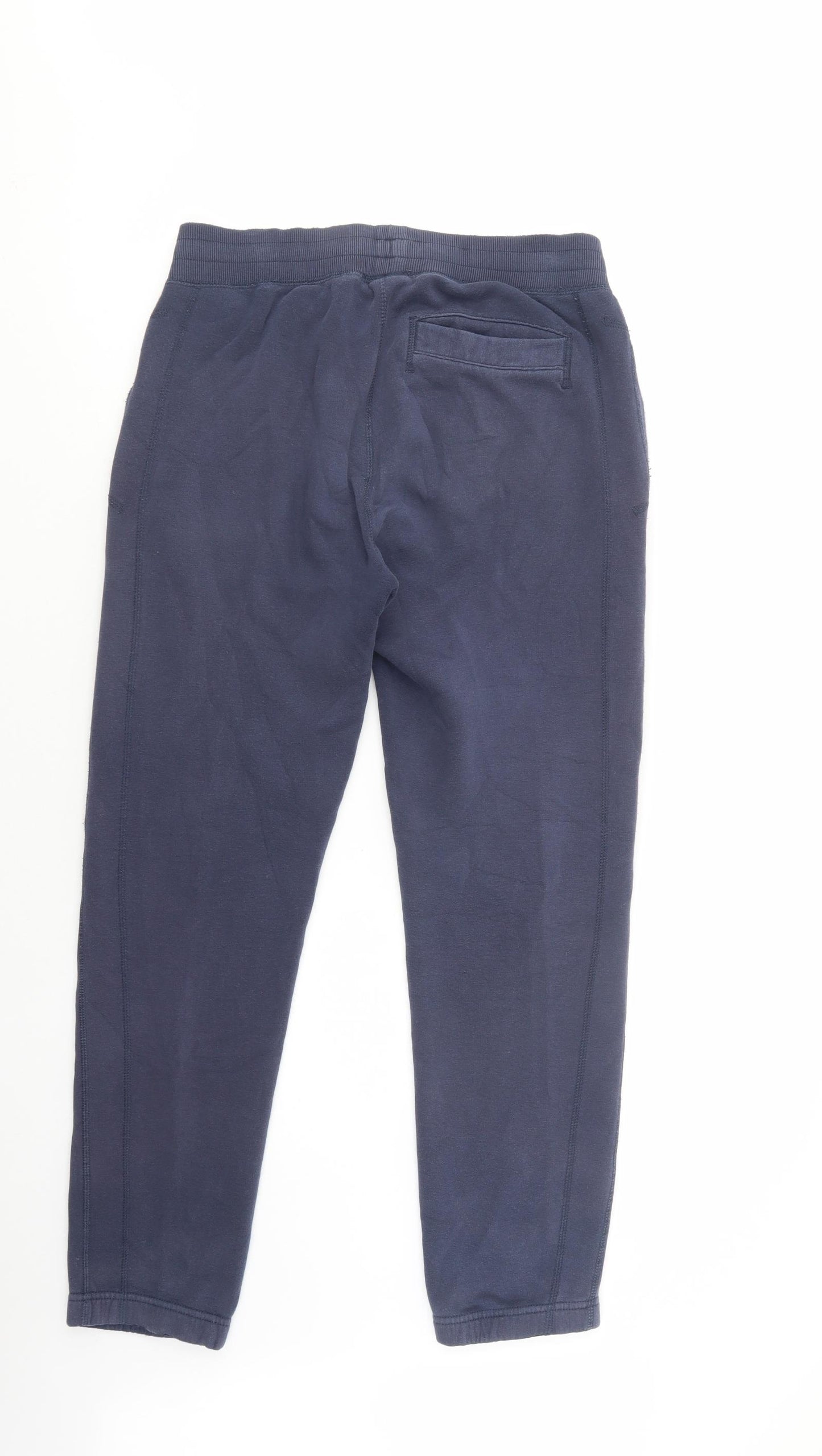 Converse Mens Blue  Cotton Jogger Trousers Size S L30 in Regular Drawstring