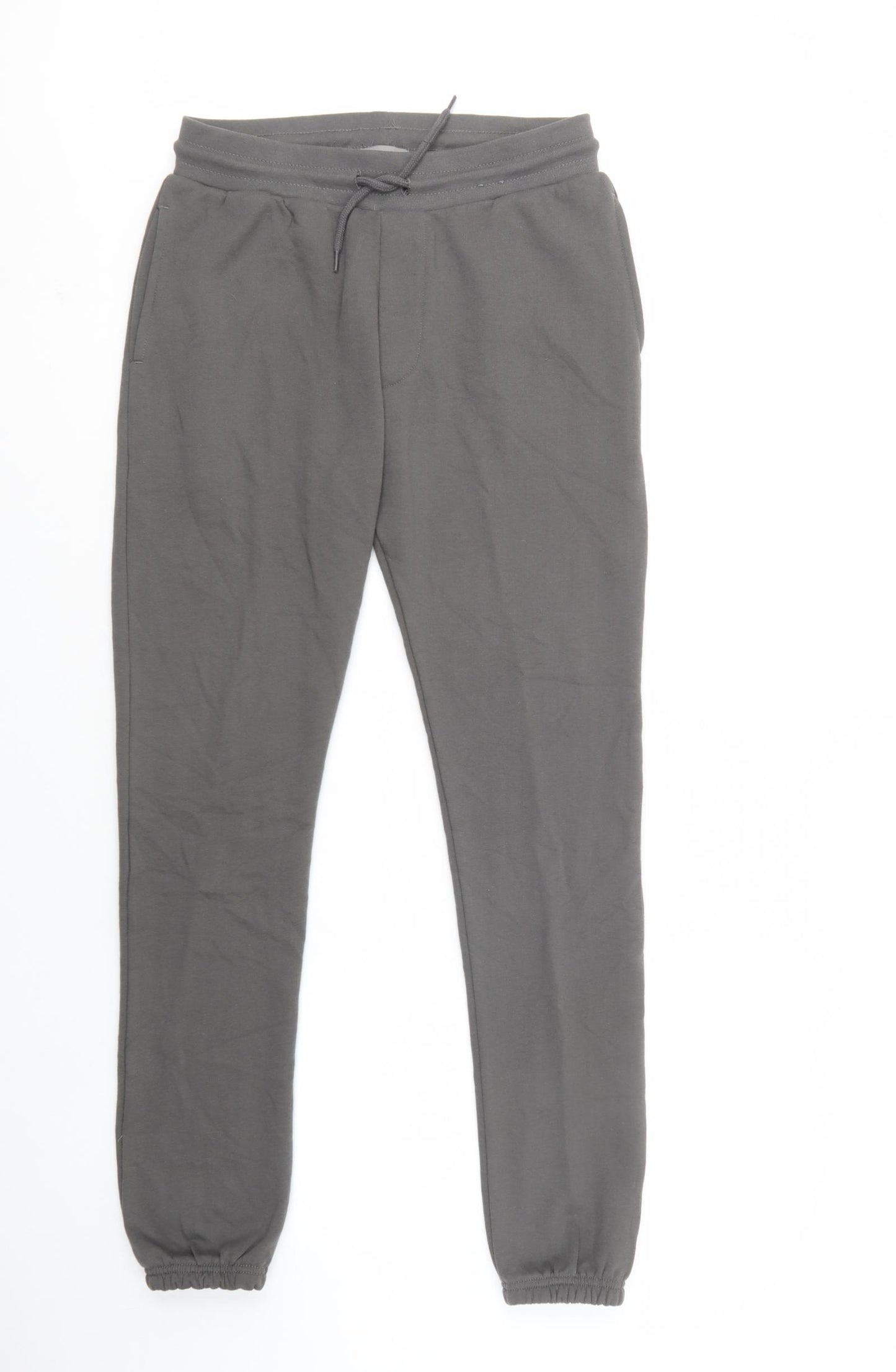 George Mens Grey  Polyester Jogger Trousers Size S L32 in Regular Drawstring