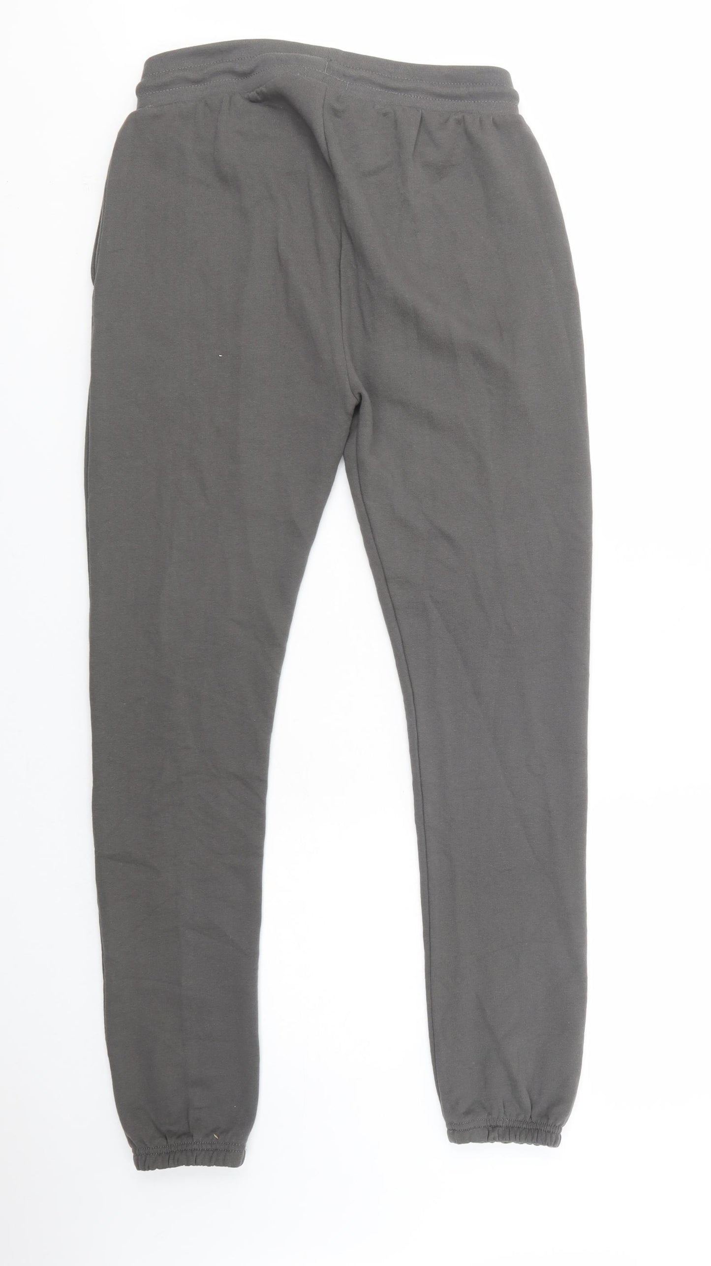 George Mens Grey  Polyester Jogger Trousers Size S L32 in Regular Drawstring
