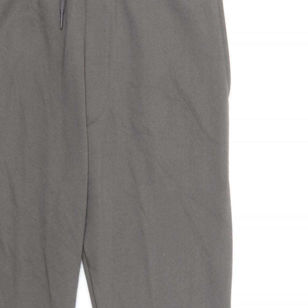 George Mens Grey  Polyester Jogger Trousers Size S L32 in Regular Drawstring
