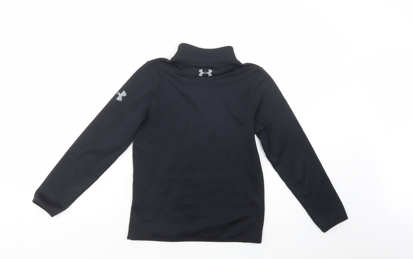 Under armour Girls Black  Polyester Pullover Sweatshirt Size 10-11 Years  Zip