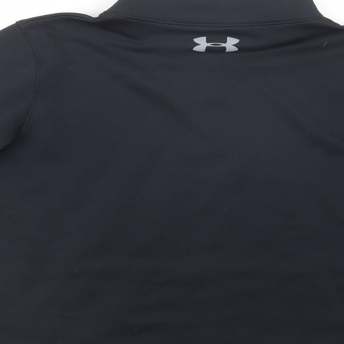 Under armour Girls Black  Polyester Pullover Sweatshirt Size 10-11 Years  Zip