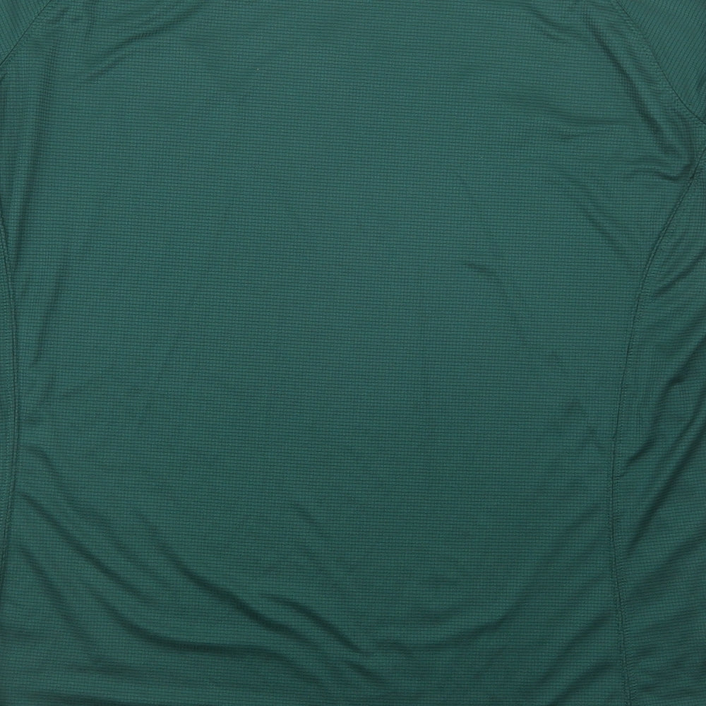 ASICS Mens Green  Polyester Jersey T-Shirt Size L Crew Neck Pullover - South Africa Rugby